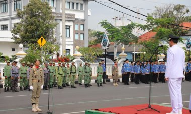 Wabup Pimpin Upacara Peringatan Hari Otoda, HUT Satpol PP, Satlinmas dan Damkar