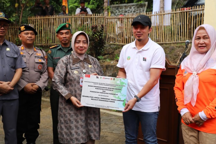 Mitigasi Dampak Bencana Alam, BNPB Tanam Ribuan Pohon di Kabupaten Purworejo